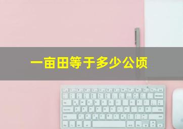 一亩田等于多少公顷