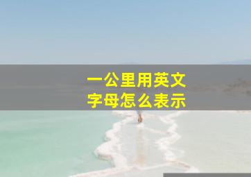 一公里用英文字母怎么表示