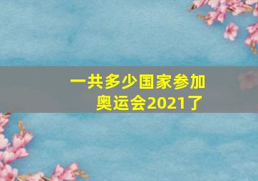 一共多少国家参加奥运会2021了