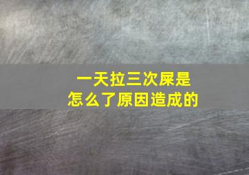 一天拉三次屎是怎么了原因造成的