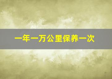 一年一万公里保养一次