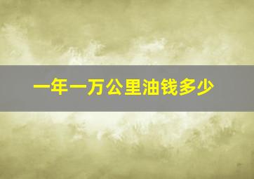 一年一万公里油钱多少