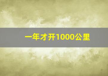 一年才开1000公里