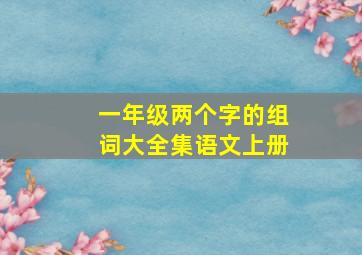 一年级两个字的组词大全集语文上册