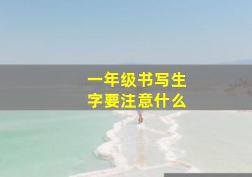 一年级书写生字要注意什么