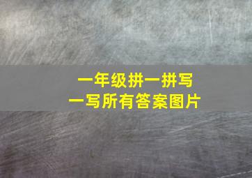 一年级拼一拼写一写所有答案图片