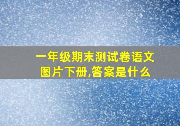 一年级期末测试卷语文图片下册,答案是什么