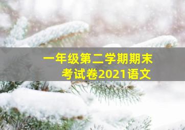 一年级第二学期期末考试卷2021语文