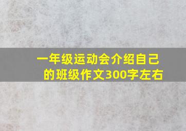 一年级运动会介绍自己的班级作文300字左右