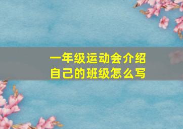 一年级运动会介绍自己的班级怎么写