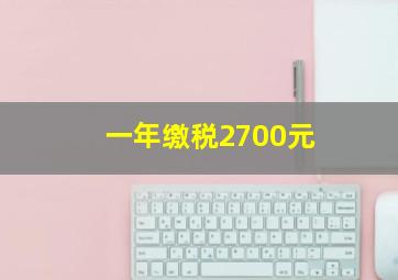 一年缴税2700元