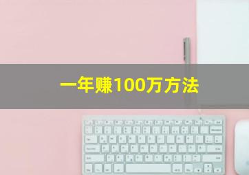 一年赚100万方法