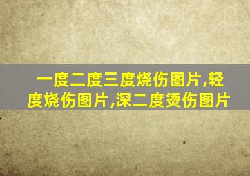 一度二度三度烧伤图片,轻度烧伤图片,深二度烫伤图片