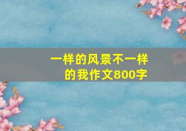 一样的风景不一样的我作文800字