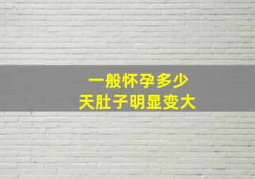 一般怀孕多少天肚子明显变大