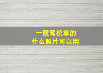 一般驾校拿的什么照片可以用