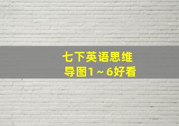 七下英语思维导图1～6好看