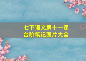 七下语文第十一课台阶笔记图片大全