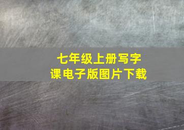 七年级上册写字课电子版图片下载