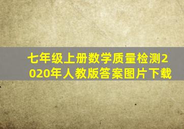 七年级上册数学质量检测2020年人教版答案图片下载