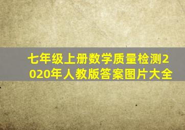 七年级上册数学质量检测2020年人教版答案图片大全