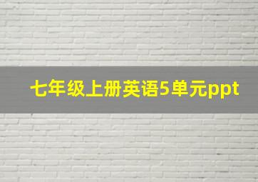 七年级上册英语5单元ppt