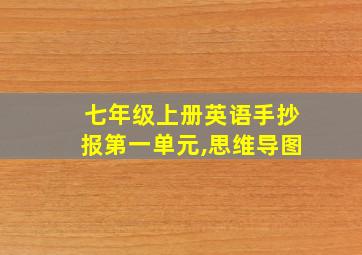 七年级上册英语手抄报第一单元,思维导图