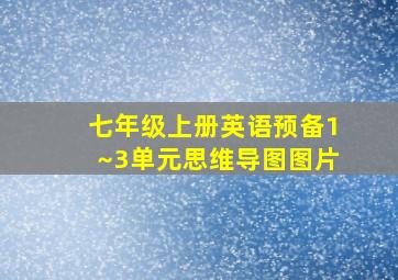 七年级上册英语预备1~3单元思维导图图片