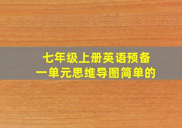 七年级上册英语预备一单元思维导图简单的