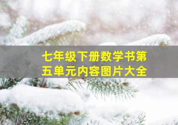 七年级下册数学书第五单元内容图片大全