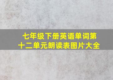 七年级下册英语单词第十二单元朗读表图片大全