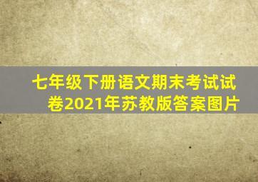 七年级下册语文期末考试试卷2021年苏教版答案图片