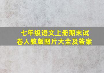 七年级语文上册期末试卷人教版图片大全及答案