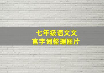 七年级语文文言字词整理图片