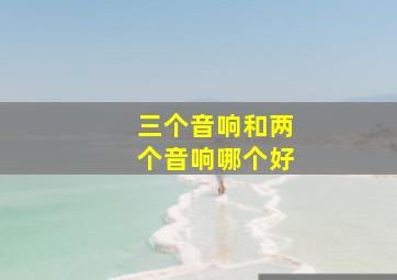 三个音响和两个音响哪个好