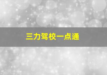 三力驾校一点通