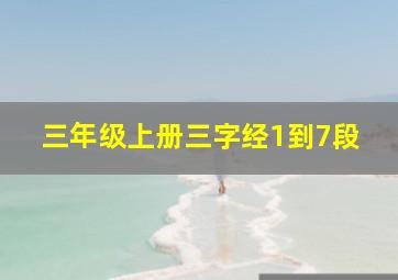 三年级上册三字经1到7段