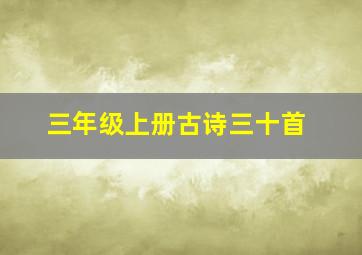 三年级上册古诗三十首