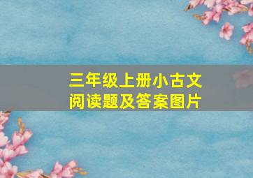 三年级上册小古文阅读题及答案图片