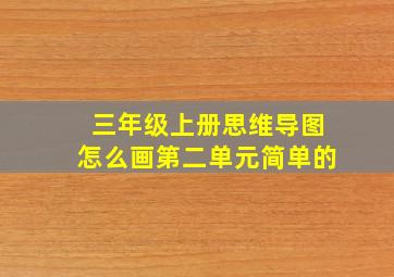 三年级上册思维导图怎么画第二单元简单的