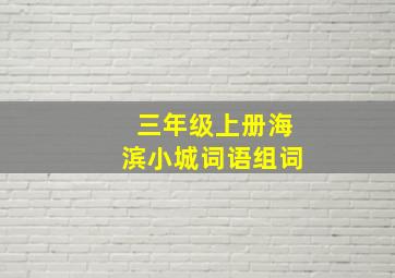 三年级上册海滨小城词语组词