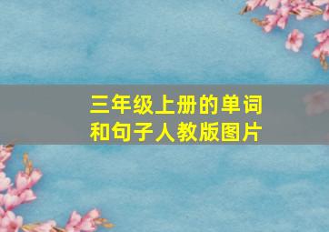 三年级上册的单词和句子人教版图片