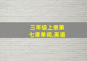 三年级上册第七课单词,英语