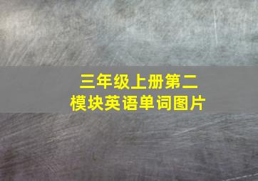 三年级上册第二模块英语单词图片