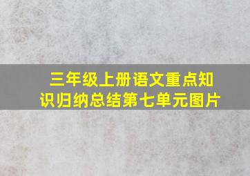 三年级上册语文重点知识归纳总结第七单元图片