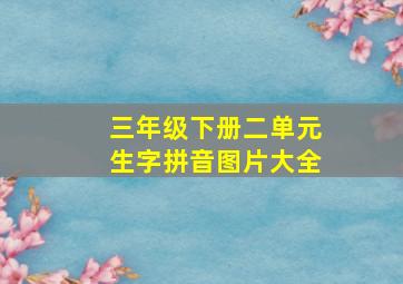 三年级下册二单元生字拼音图片大全