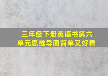 三年级下册英语书第六单元思维导图简单又好看