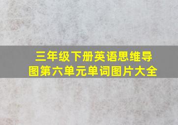 三年级下册英语思维导图第六单元单词图片大全