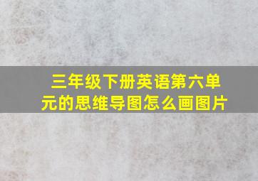 三年级下册英语第六单元的思维导图怎么画图片