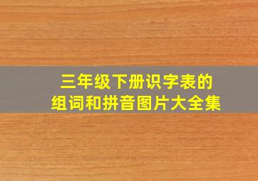 三年级下册识字表的组词和拼音图片大全集